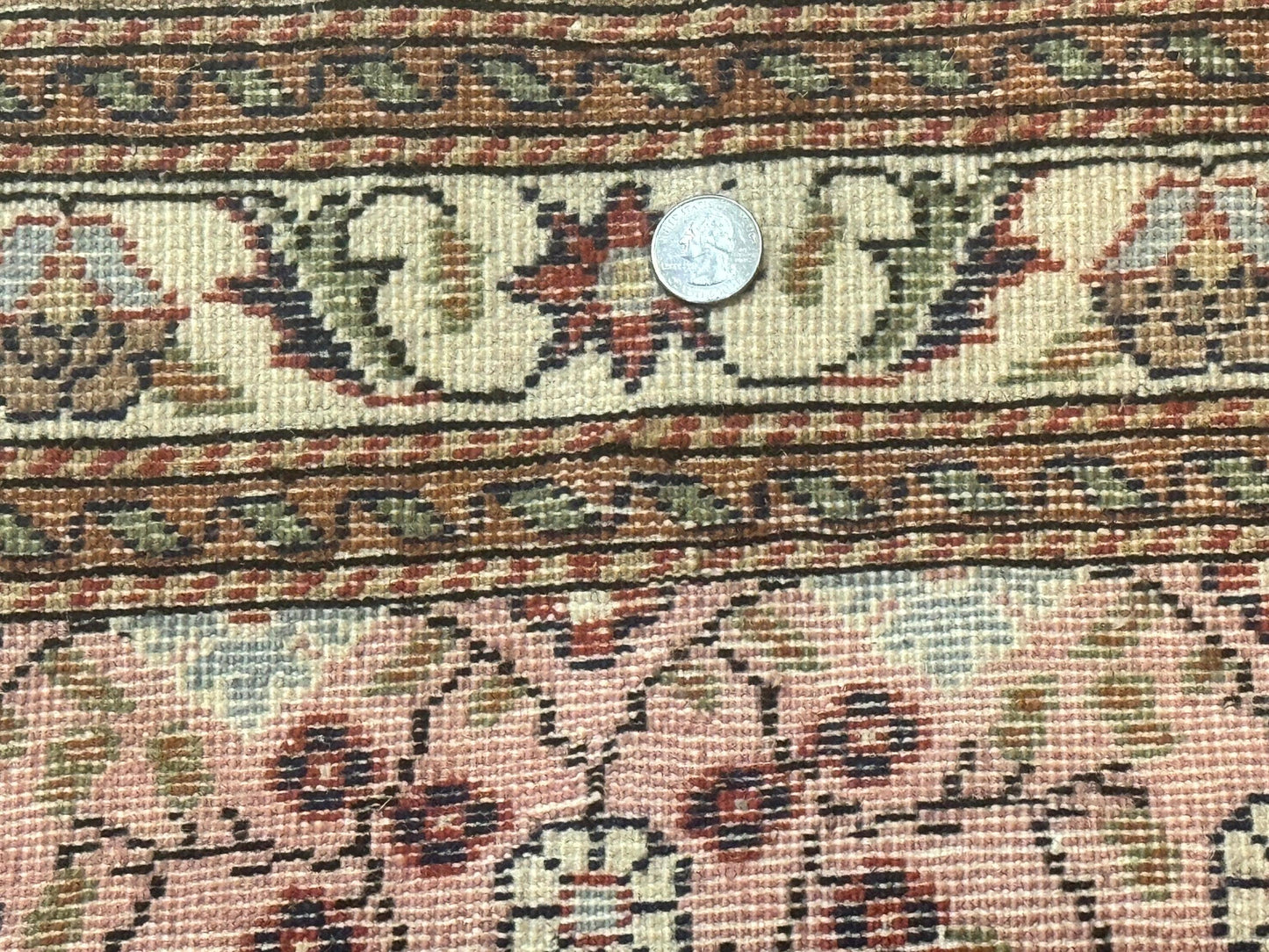 Turkish Sivas Rug 3x4, Pink, Handmade, Wool, Vintage