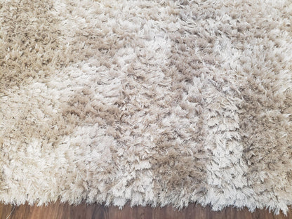 Ivory Shag Rug 6x7, Flokati Carpet, Shaggy Soft Plush Pile Area Rug, Modern Contemporary