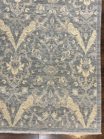 Contemporary Pakistani Rug 5 x 6.6, Handmade Floral Wool Rug, Spanish Pattern