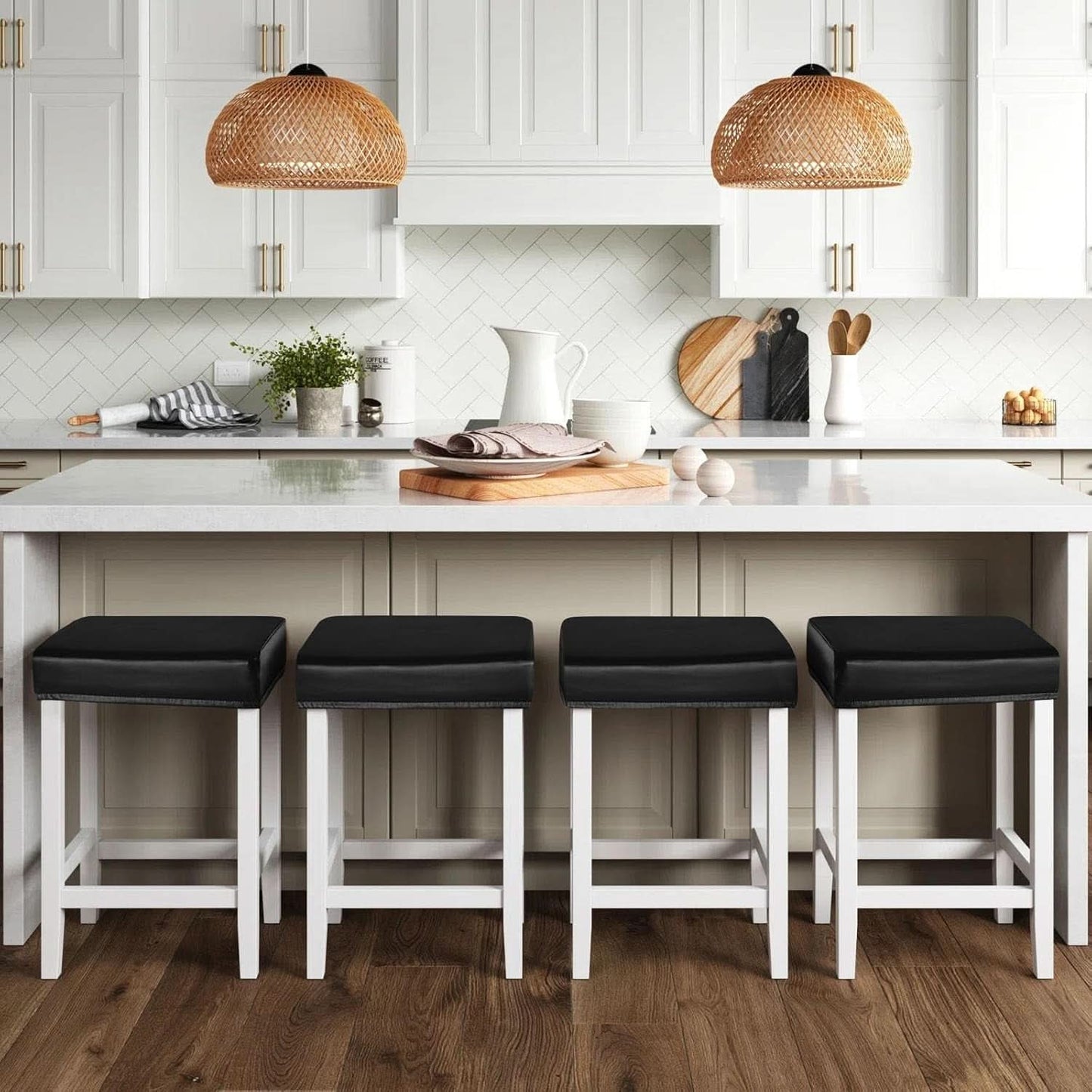 Rectangular Bar Stool Covers 4 Pack Stretch Waterproof