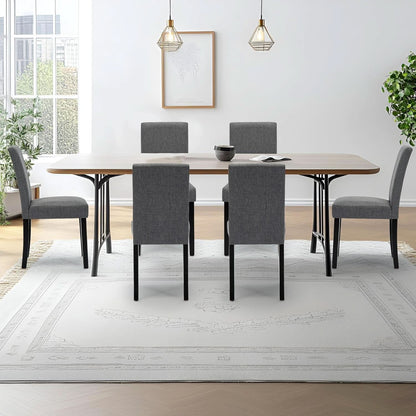 Set of 6 Mid Century Modern Upholstered Dining Chairs