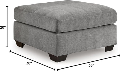 Oversized Light Gray Ottoman Room Decorative Elegance