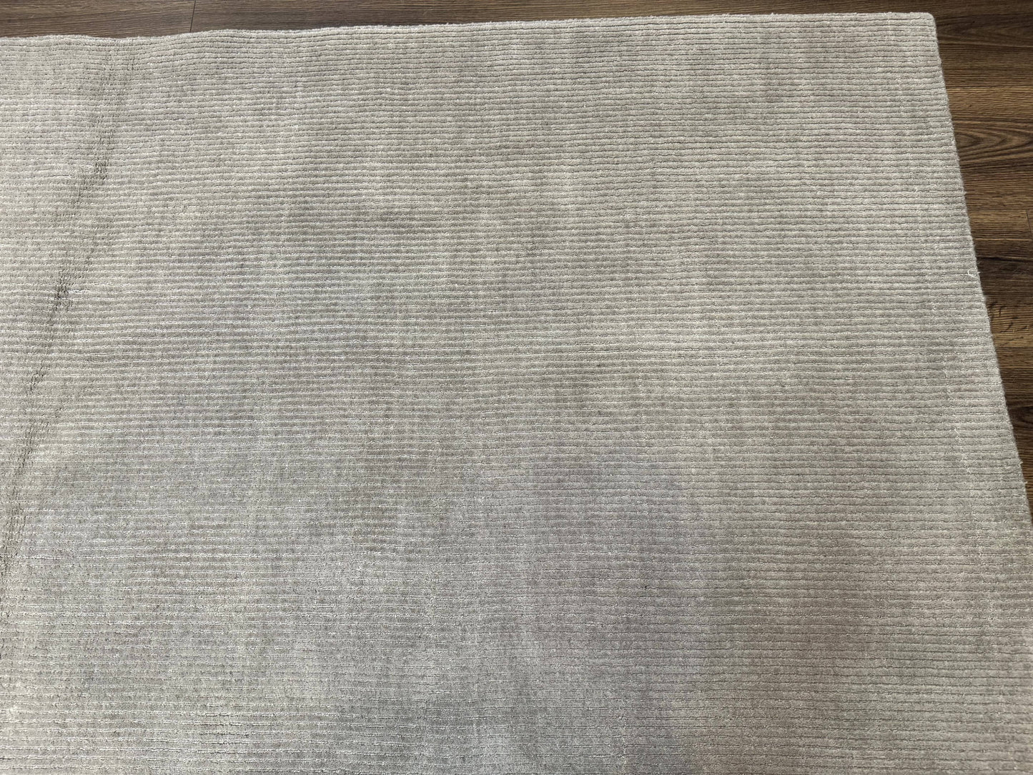 Tibetan Rug 8x10 Taupe Handmade Wool Modern Contemporary Carpet