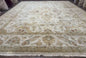 Palace Size Rug 12x15, Neutral Light Colors, Oat, Peshawar Chobi Oushak Rug, Handmade Wool Rug