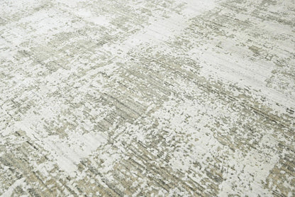 Multi Size Ivory, Gray Color Hand Knotted 100% Wool Modern & Contemporary Oriental Area Rug