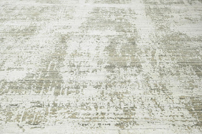 Multi Size Ivory, Gray Color Hand Knotted 100% Wool Modern & Contemporary Oriental Area Rug