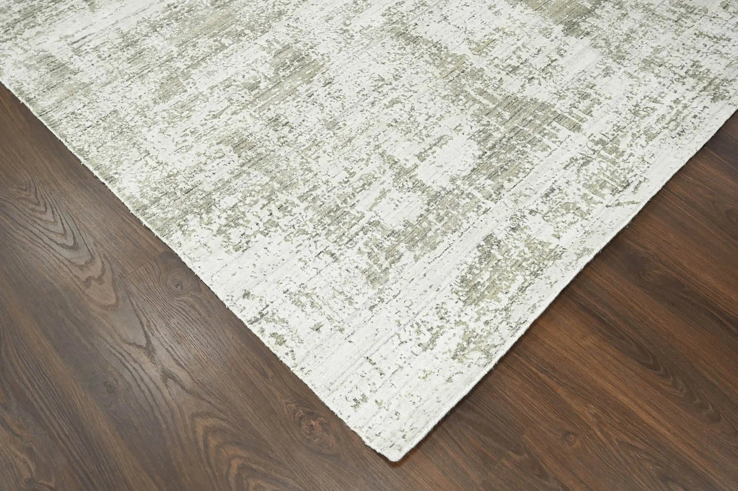 Multi Size Ivory, Gray Color Hand Knotted 100% Wool Modern & Contemporary Oriental Area Rug
