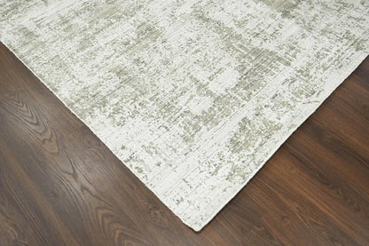 Multi Size Ivory, Gray Color Hand Knotted 100% Wool Modern & Contemporary Oriental Area Rug