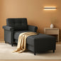 Dark Gray Lambswool Fabric Textured Sofa Bed Chair Storage