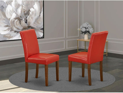 Firebrick Red Padded Dining Chairs For Dining Room