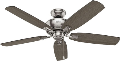 52 Inch Indoor Ceiling Fan With LED Lighting Brushed Nickel