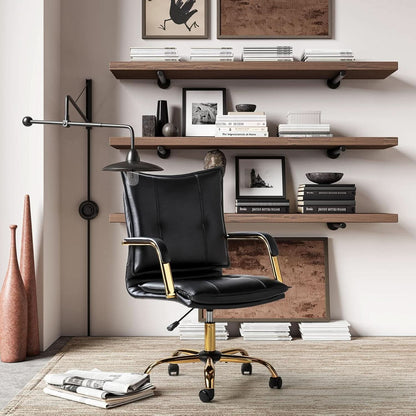 Black Office Desk Chair With Adjustable Height Elegant