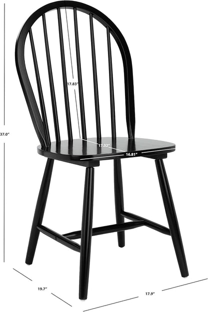 Home Camden 18 Inch Black Farmhouse Dining Chairs Set Of 2