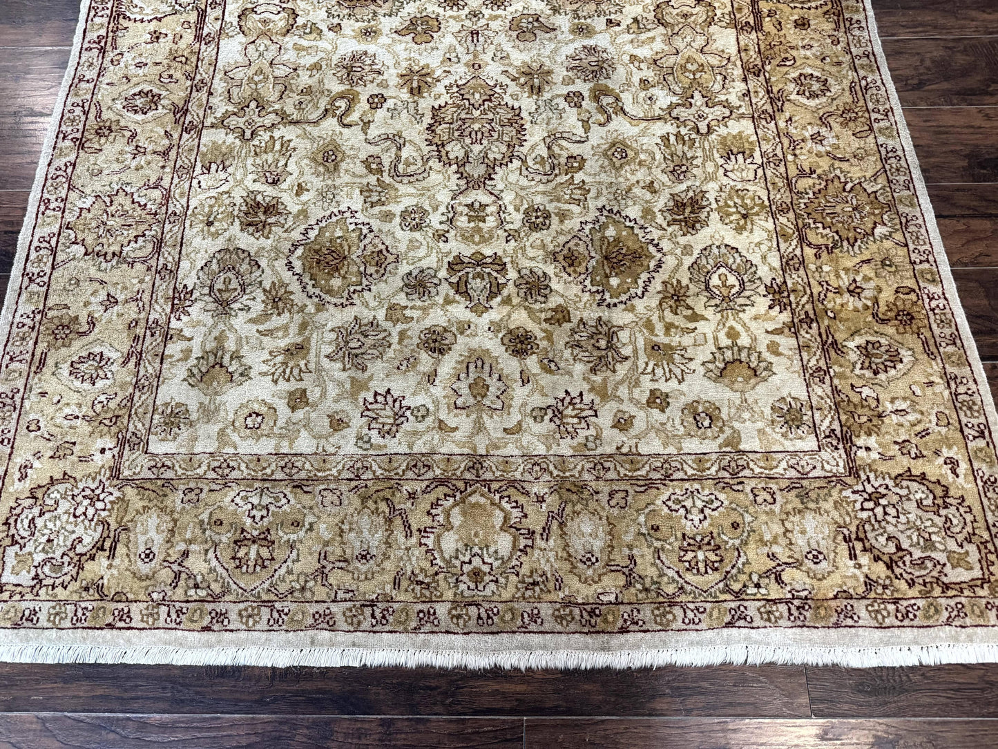 Turkish Oushak Rug 6x9, Vintage, Beige