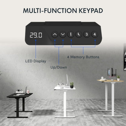 71 Inch Dual Motor Standing Desk With Memory Controller