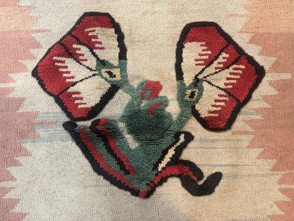 Turkish Kilim Rug 2.5 x 4.7, Flatweave Bohemian Blanket Rug, Wall Hanging Tapestry Rug