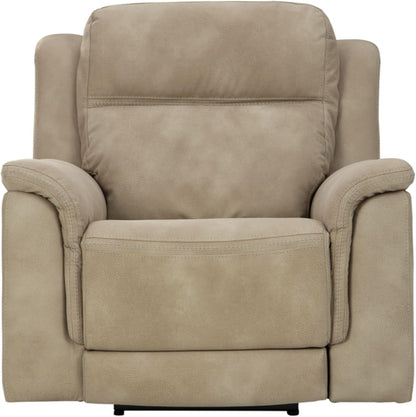 Durapella Power Recliner With Adjustable Headrest Beige