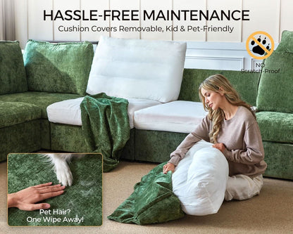 Green Oversized Power Recliner Sofa For Living Room