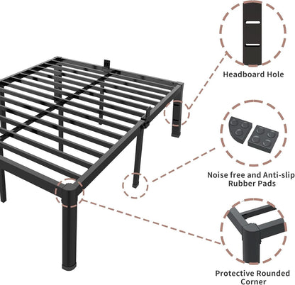 Premium King Size Metal Bed Frame With Under Bed Storage