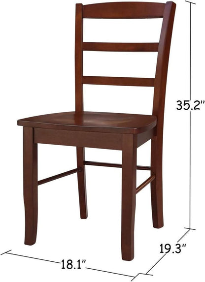 International Concepts Madrid Ladder Back Chair Espresso