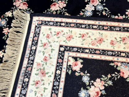 Karastan Rug 8.8 x 12, Garden of Eden #509/1270, Ebony Trellis, Vintage Discontinued Wool Pile Karastan Carpet