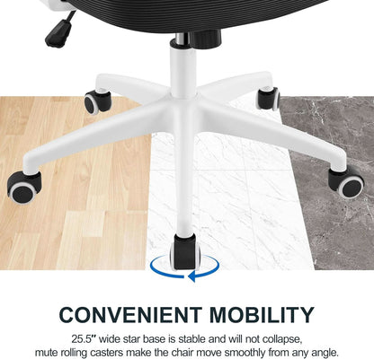 Ergonomic Mesh Office Chair High Back White And Black