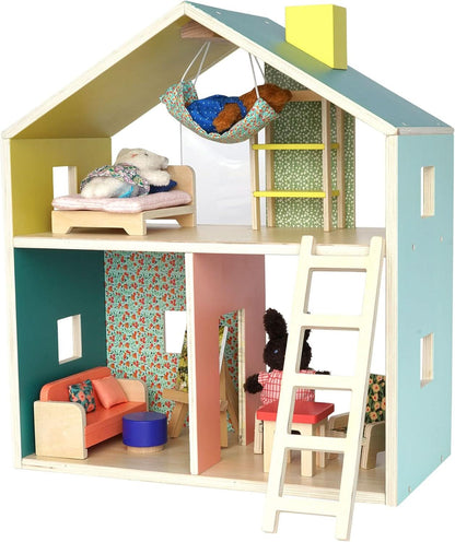 Wooden Playhouse With Loft For Kids 3 Years And Up