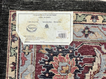 Indo Persian Rug 8x10, Nourison Carpet, Floral, Hand Knotted Vintage Wool Rug