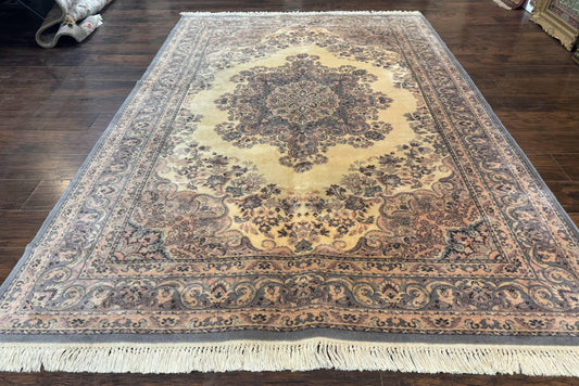 Belgium Power Loomed Wool Rug 6.9 x 9.6, Vintage Oriental Carpet