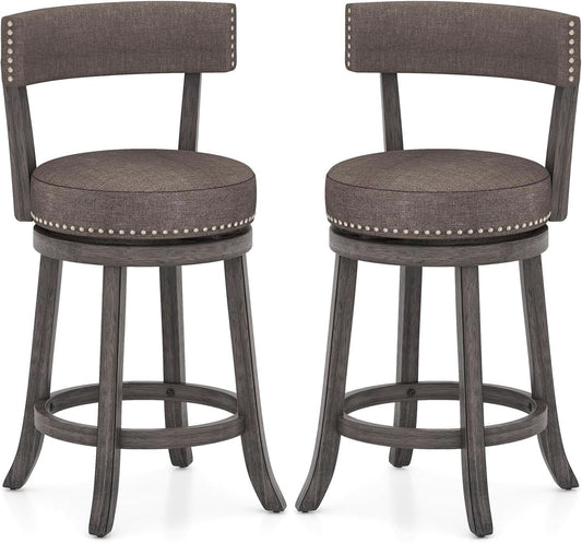 Swivel Bar Stools Set of Two for Kitchen