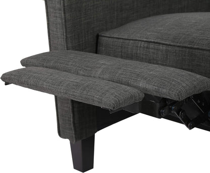 Emmie Fabric Recliner Set Of 2 Moss Gray Recliners