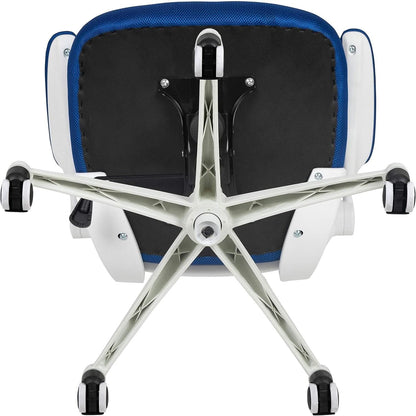 Ergonomic Office Chair Blue Mesh With White Frame Mid Back