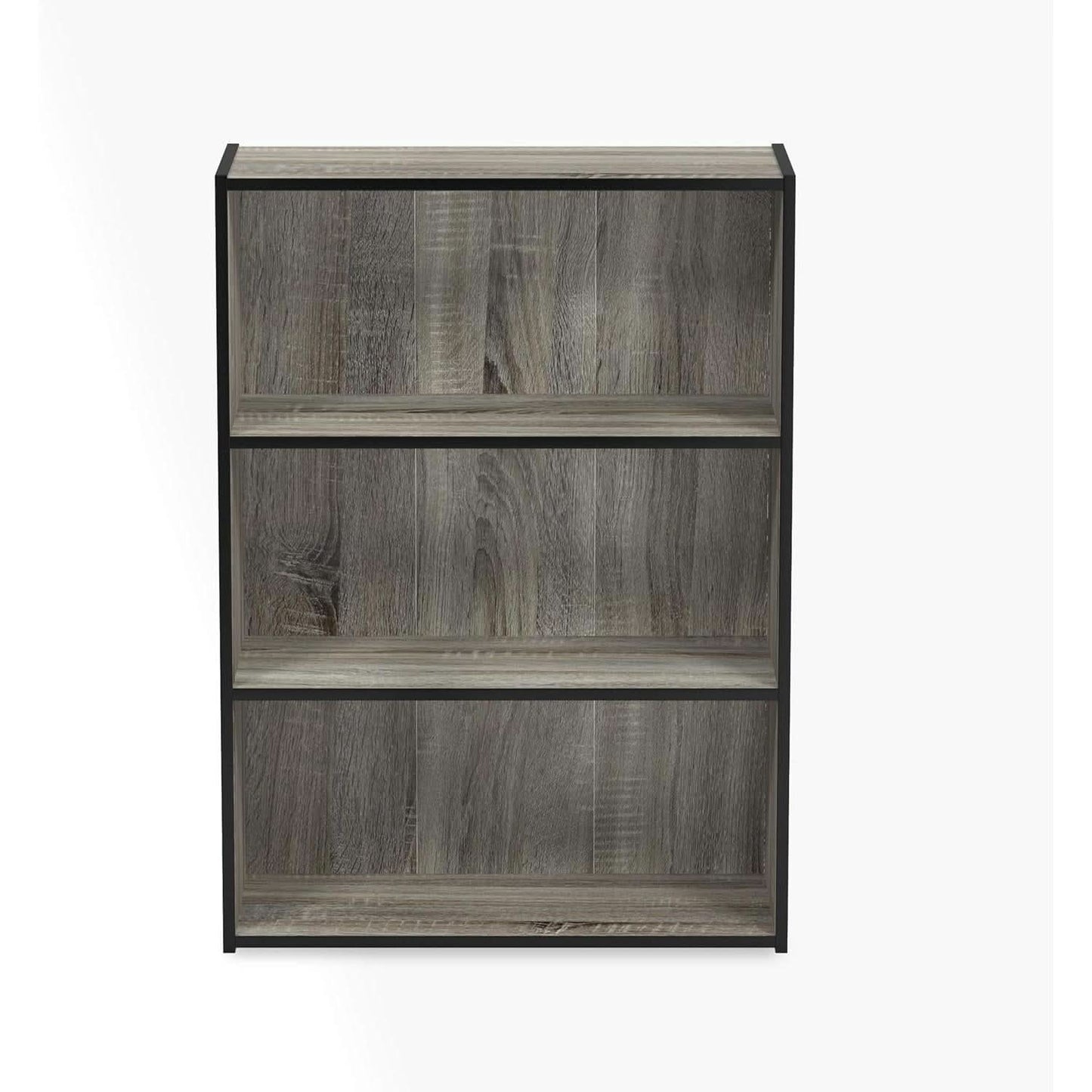 Pasir 3 Tier Open Shelf Bookcase in French Oak Grey