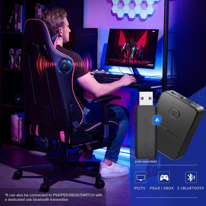 Ergonomic Gaming Chair With Bluetooth Speakers And Footrest