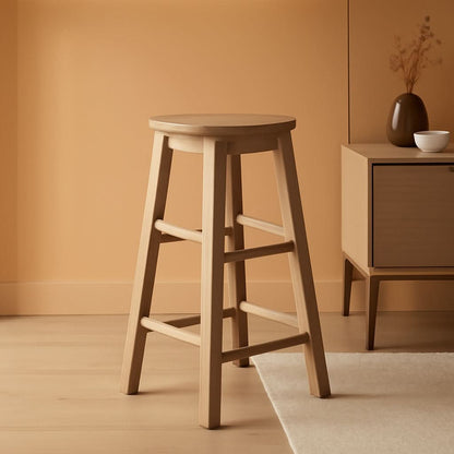Zeke Grey Wash 24 Inch Counter Stool Round Seat Modern