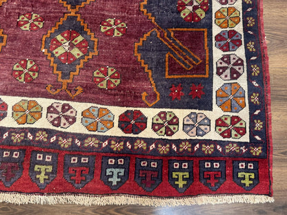 Turkish Kazak Rug 5x7, Geometric