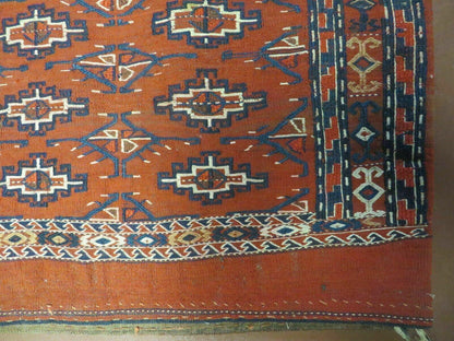 2'8" X 4' Antique Handmade Tribal Wool Rug Pillow Case Yamud Flat Weave Diamond