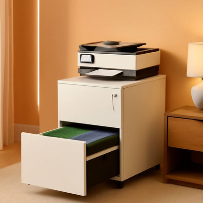 Locking 2 Drawer File Cabinet For Home Office Metal Under Desk Fully Assembled With Smooth Full Extension Slides