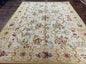 Aubusson Rug 8x10, French European Design, Vintage Handmade Wool Carpet, Aubusson Rug with Pile, Floral