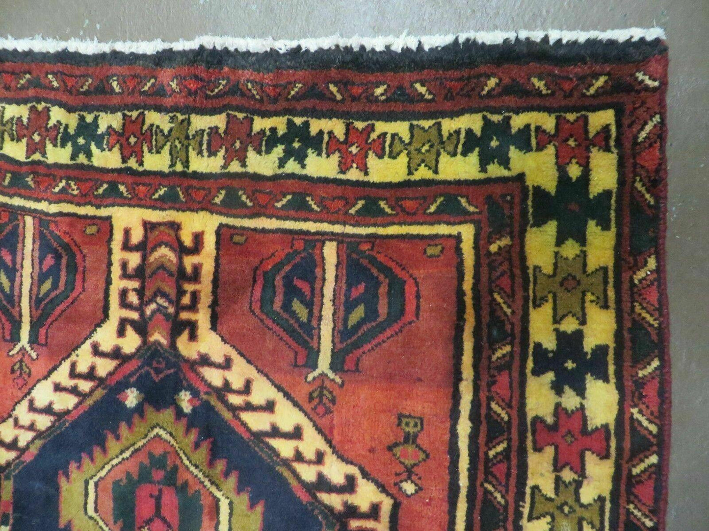 3' 4"X 7' Antique Handmade Turkish Wool Rug Organic #101