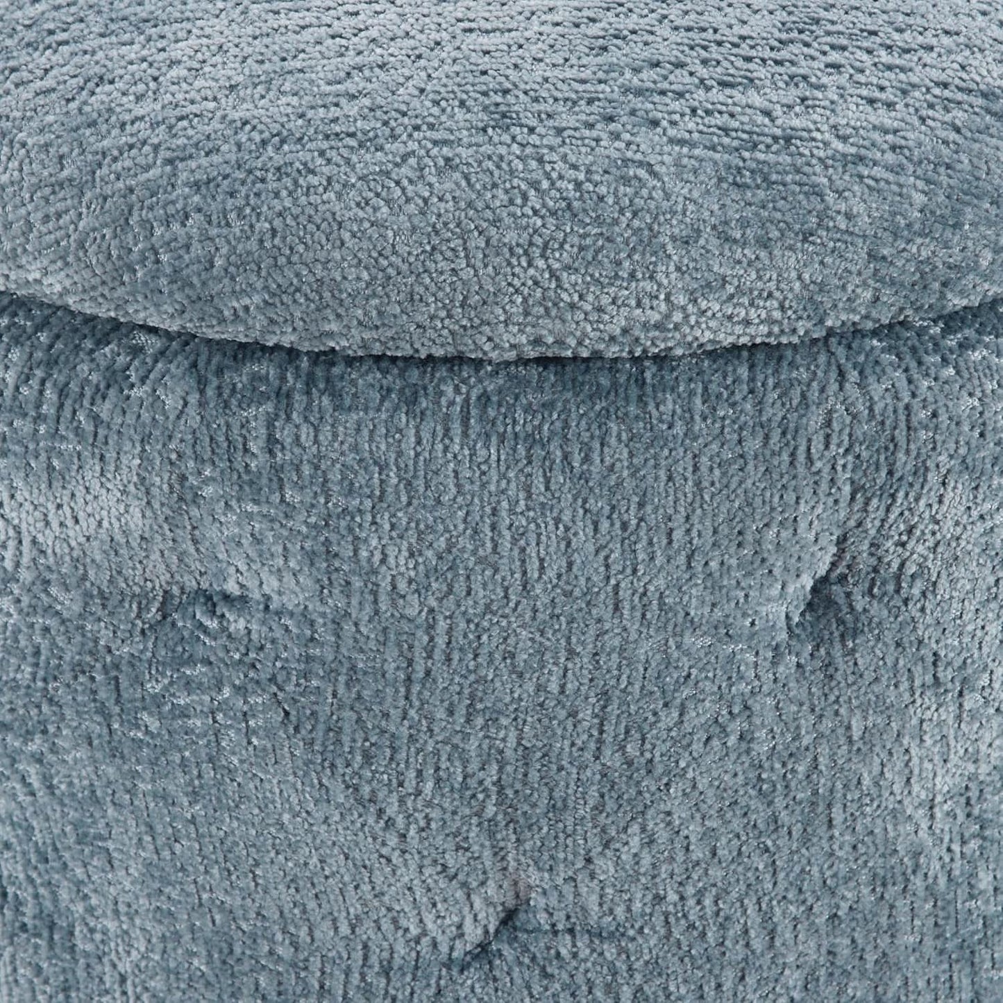 18.75 Inches Circumferential Sky Blue Storage Ottoman