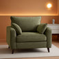 Green Chenille Oversized Accent Chair With Deep Storage