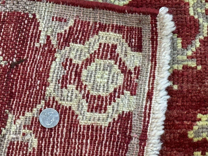 Modern Turkish Oushak Rug 5x8, Brick Red
