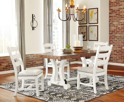 Vintage Farmhouse Cushioned Dining Chairs Whitewash 2 Pack