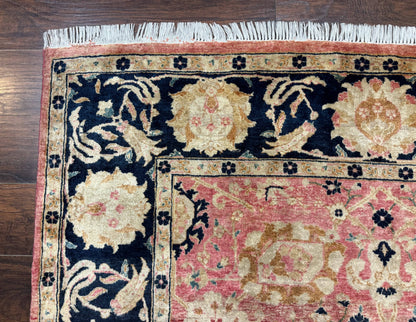 Indian Agra Rug 6x9, Allover Pattern, Traditional Wool Oriental Carpet