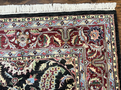 Indo Persian Rug 8x10, Nourison Carpet, Floral, Hand Knotted Vintage Wool Rug
