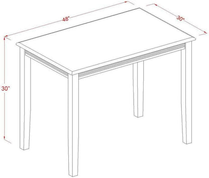 Rectangular Dining Table 48 By 30 Inch Natural Wood