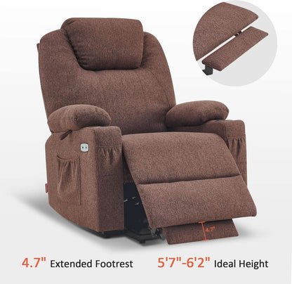 Large Power Lift Recliner Chair With Massage And USB Ports