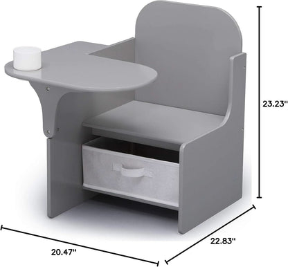 Mysize Chair Desk With Removable Cup Holder Grey Bin