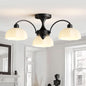 Milk Glass Sputnik Chandelier Adjustable Height Dimmable